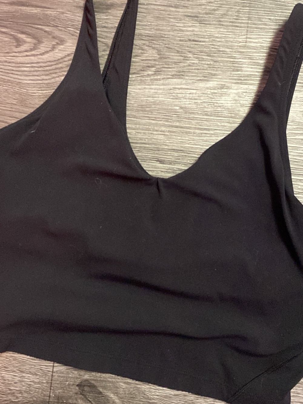 lululemon athletica Black Scoop Neck Crop Tank Top - Size 6